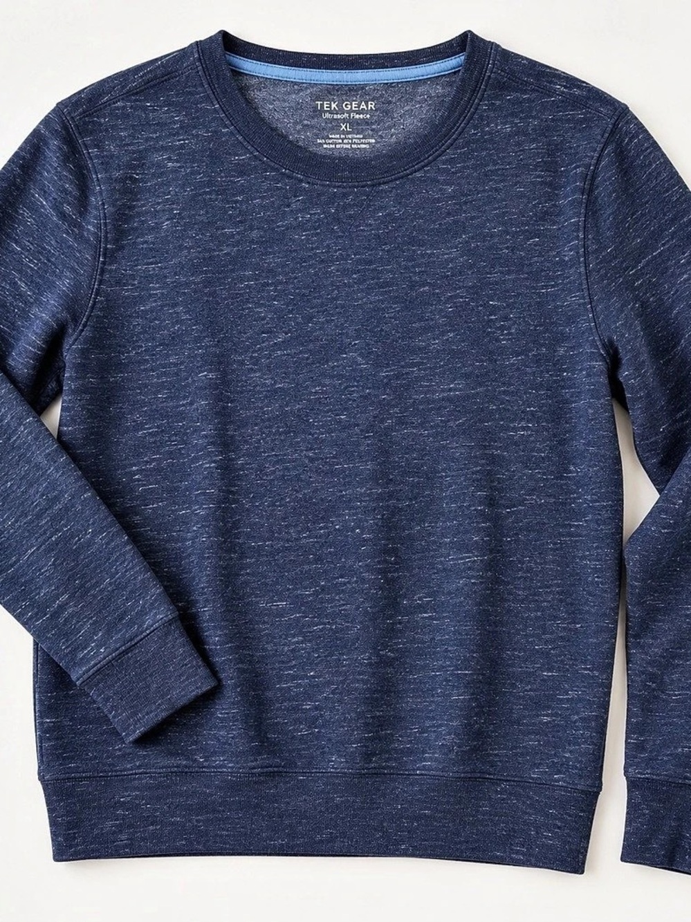 Tek Gear Ultrasoft Fleece Crewneck Sweatshirt Blue XL